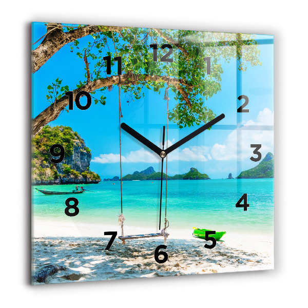 Reloj cuadrado Isla soleada Tailandia