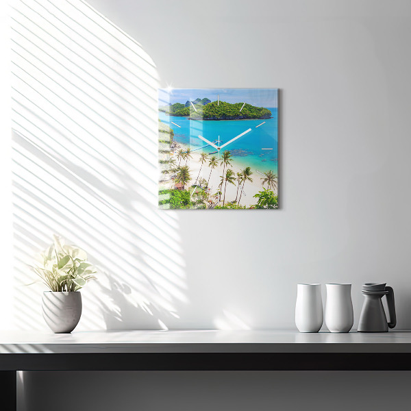 Reloj de pared cuadrado Parque nacional de Tailandia