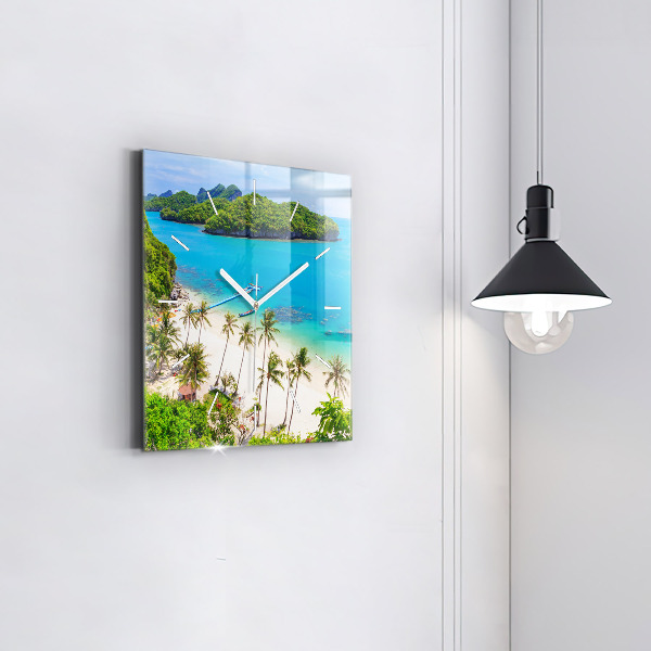 Reloj de pared cuadrado Parque nacional de Tailandia