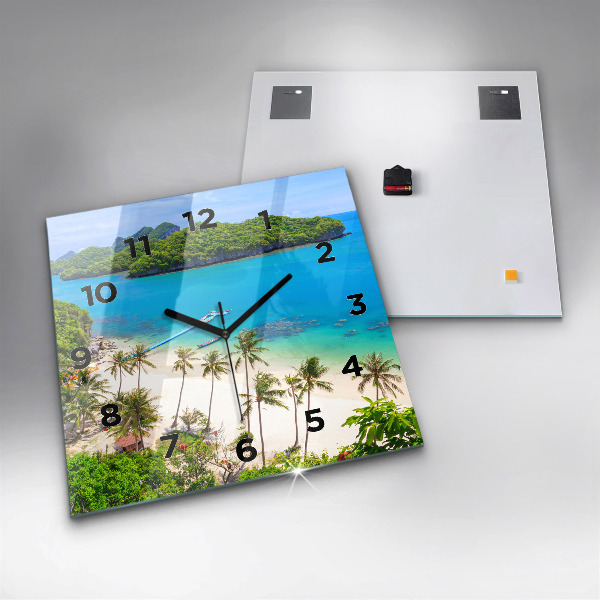 Reloj de pared cuadrado Parque nacional de Tailandia