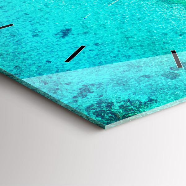 Reloj cuadrado Playa tropical de Koh Tao