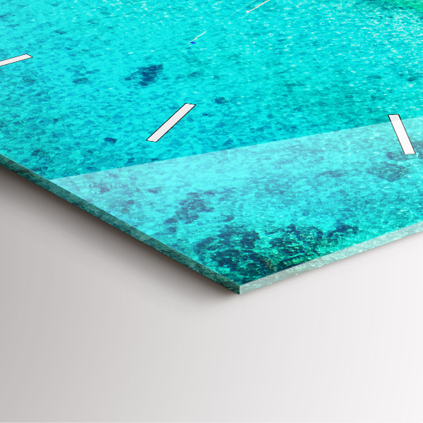 Reloj cuadrado Playa tropical de Koh Tao