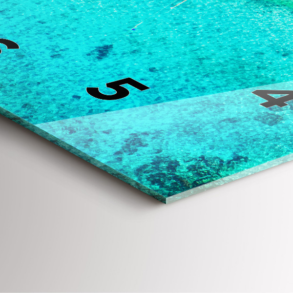 Reloj cuadrado Playa tropical de Koh Tao