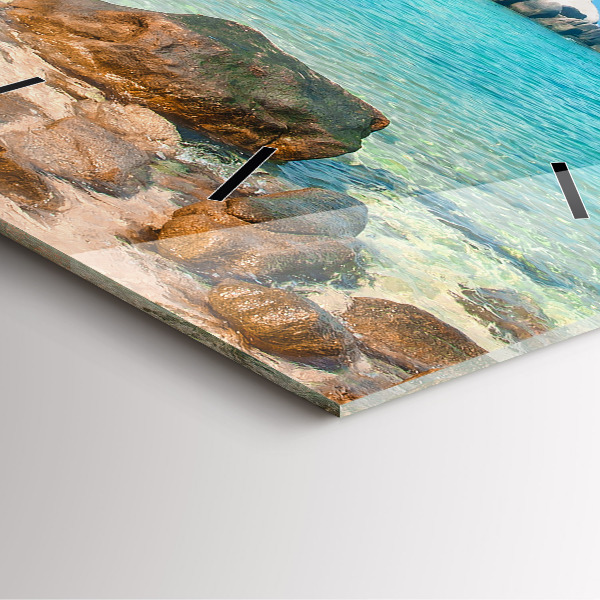 Reloj cuadrado Hermosa playa en Tailandia