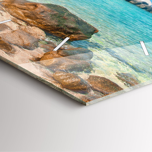 Reloj cuadrado Hermosa playa en Tailandia