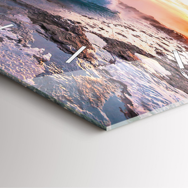 Reloj cuadrado Géiser en la isla de Islandia