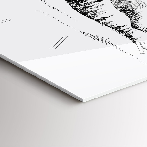 Reloj de pared cuadrado Montañas dibujadas