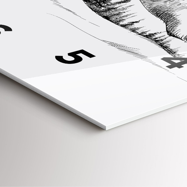 Reloj de pared cuadrado Montañas dibujadas