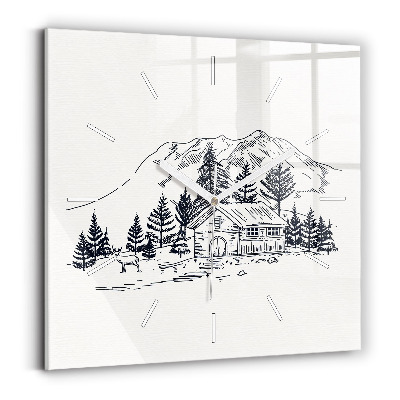 Reloj cuadrado Ciudad de dibujos animados