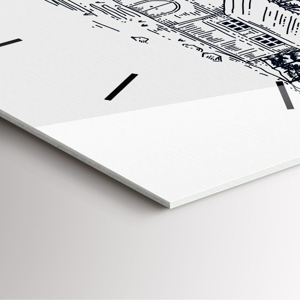 Reloj cuadrado Ciudad de dibujos animados