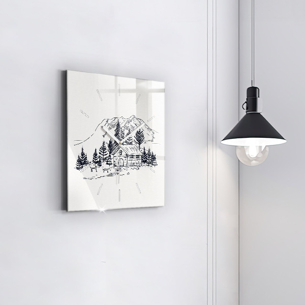 Reloj cuadrado Ciudad de dibujos animados