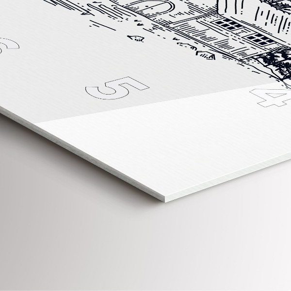 Reloj cuadrado Ciudad de dibujos animados