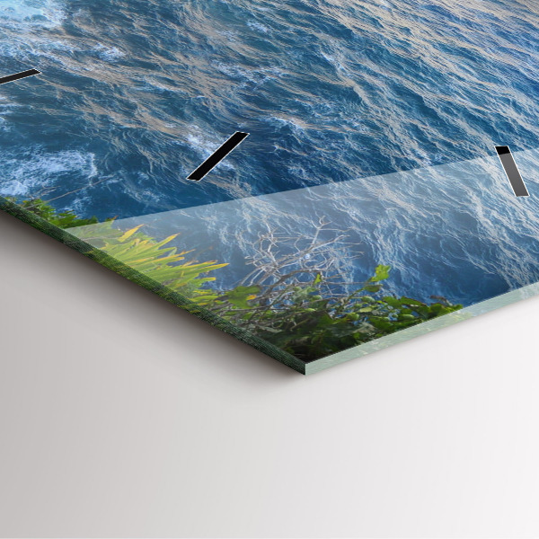 Reloj de pared cuadrado Costa oceánica