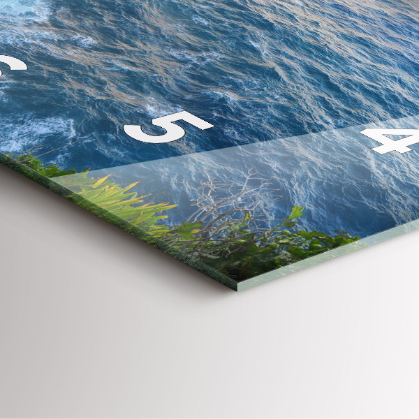 Reloj de pared cuadrado Costa oceánica