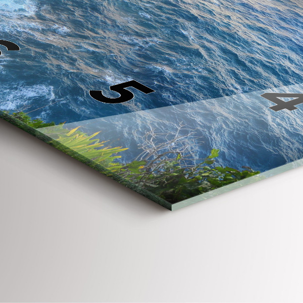 Reloj de pared cuadrado Costa oceánica