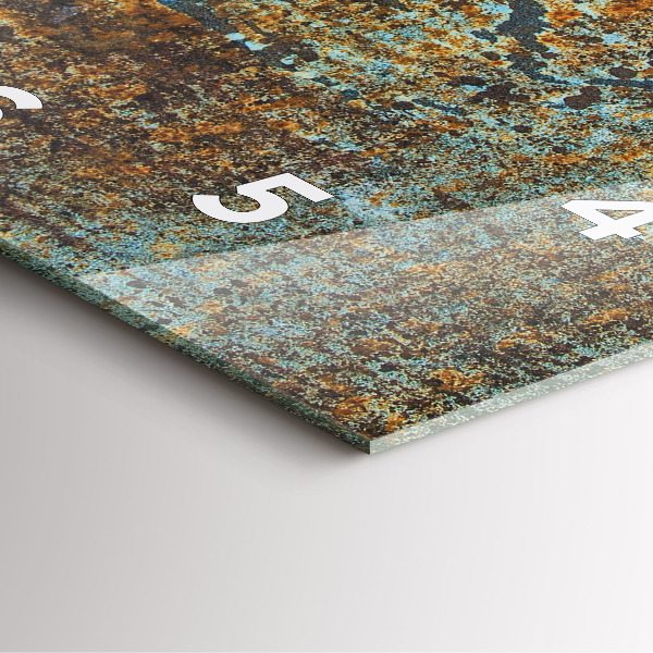 Reloj de pared cuadrado Textura de metal viejo