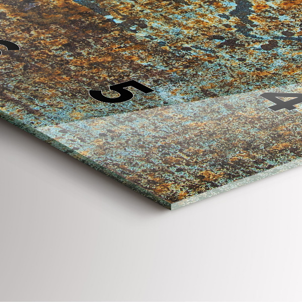 Reloj de pared cuadrado Textura de metal viejo