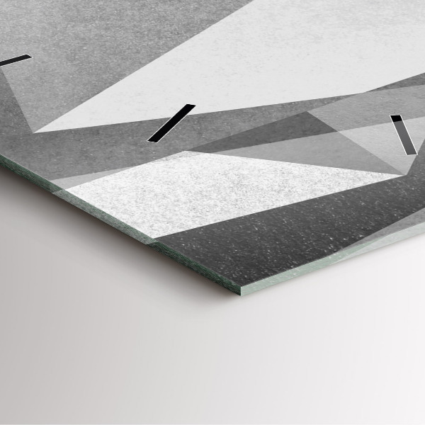 Reloj cuadrado Abstracción geométrica gris