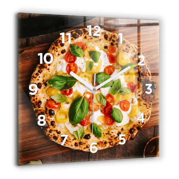 Reloj cuadrado Pizza italiana