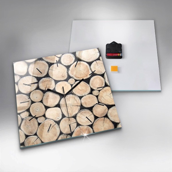 Reloj de pared cuadrado Tocones de árbol truncados