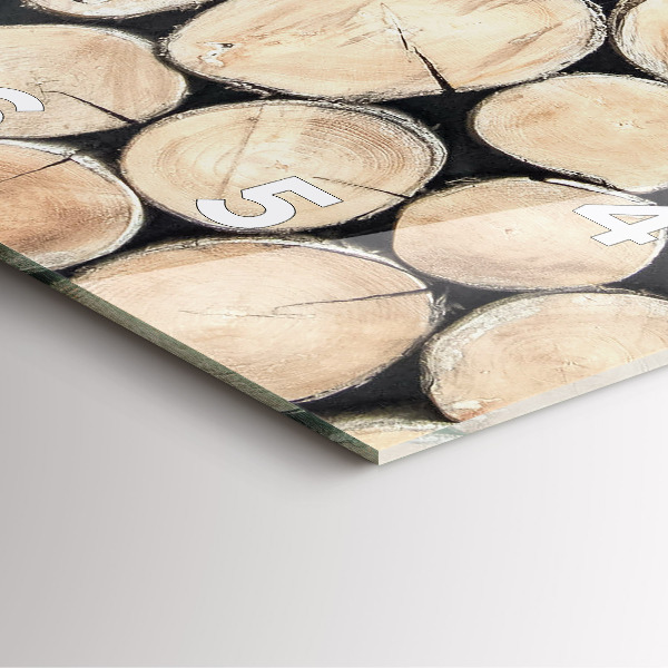 Reloj de pared cuadrado Tocones de árbol truncados