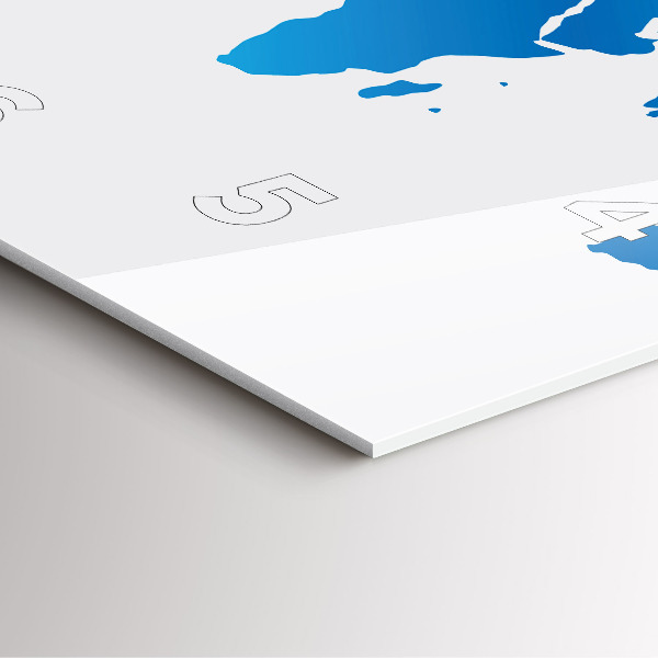 Reloj cuadrado Mapamundi