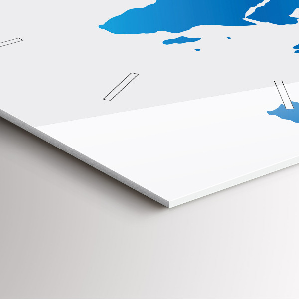 Reloj cuadrado Mapamundi