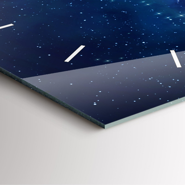 Reloj de pared cuadrado Estrellas de cielo oscuro