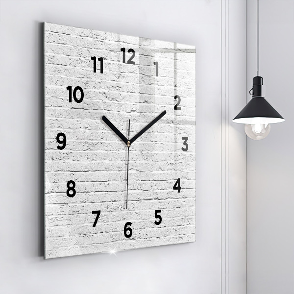 Reloj de pared cuadrado Muro de ladrillo