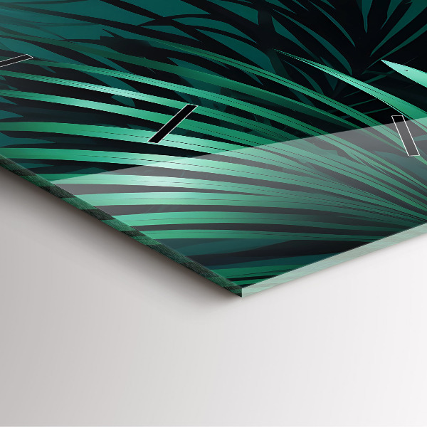 Reloj de pared cuadrado Hojas tropicales