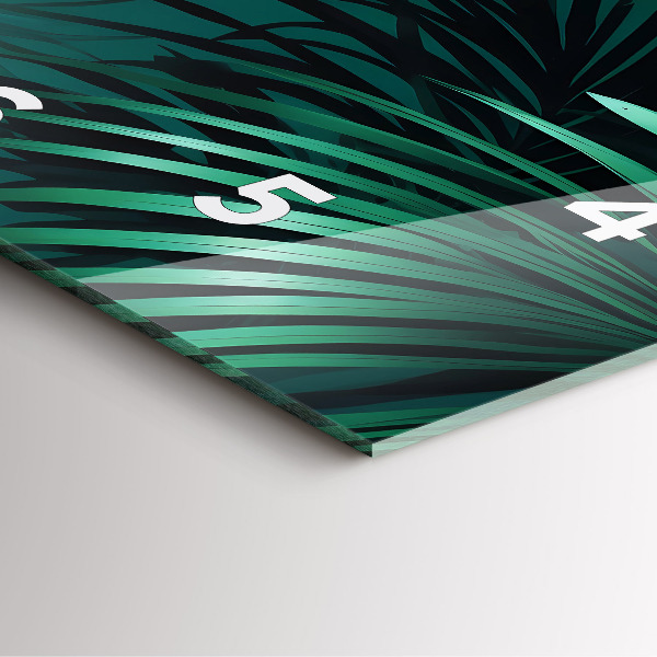 Reloj de pared cuadrado Hojas tropicales