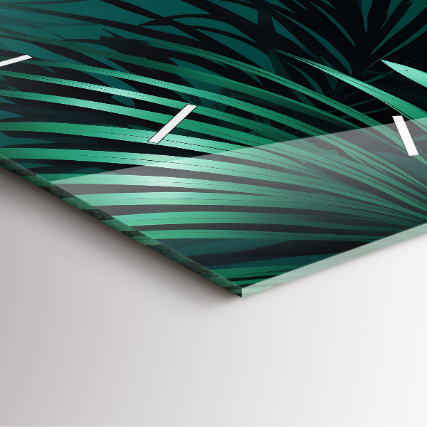 Reloj de pared cuadrado Hojas tropicales