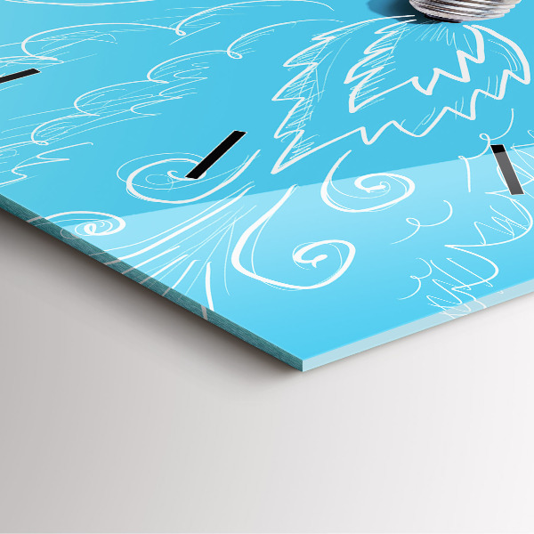 Reloj cuadrado Dibujo de bombilla