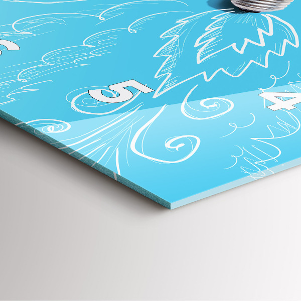 Reloj cuadrado Dibujo de bombilla