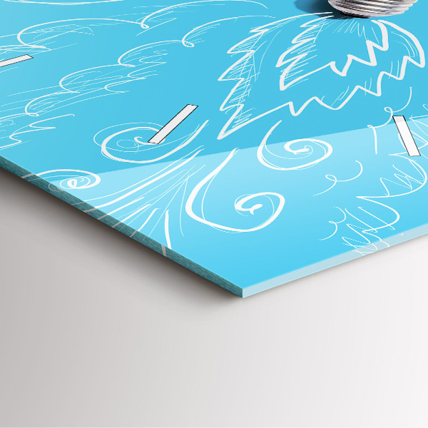 Reloj cuadrado Dibujo de bombilla