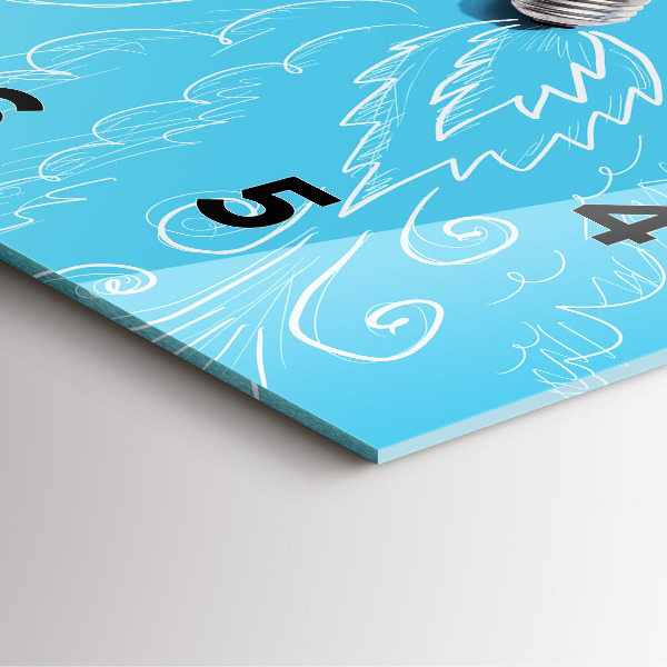 Reloj cuadrado Dibujo de bombilla