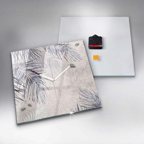 Reloj cuadrado Hoja de palmera