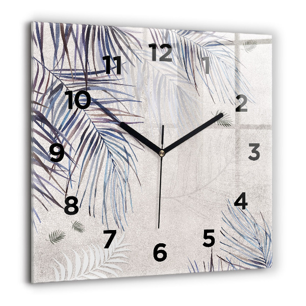 Reloj cuadrado Hoja de palmera
