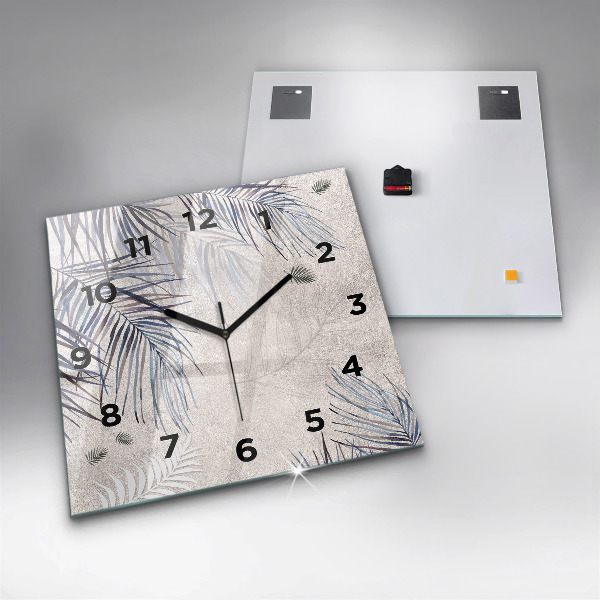Reloj cuadrado Hoja de palmera