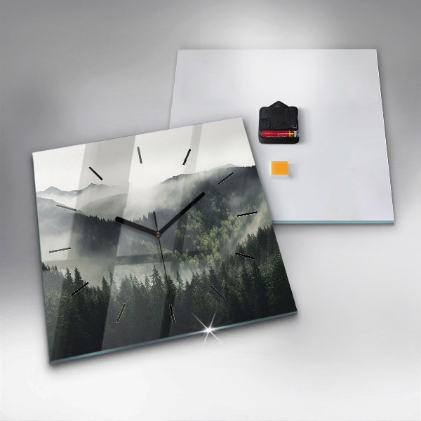 Reloj de pared cuadrado Paisaje forestal
