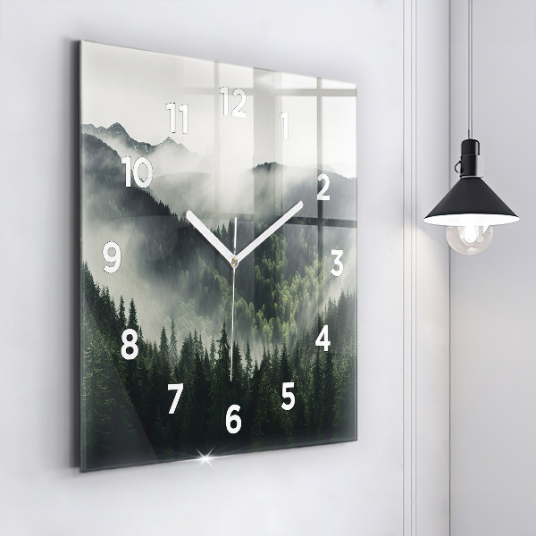 Reloj de pared cuadrado Paisaje forestal
