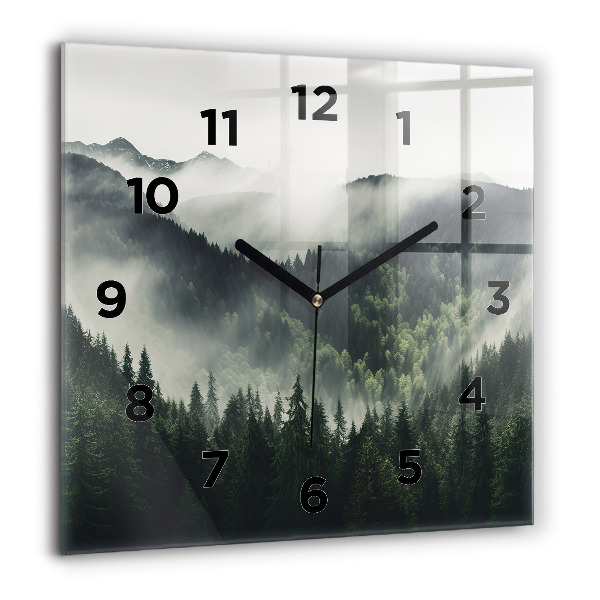 Reloj de pared cuadrado Paisaje forestal