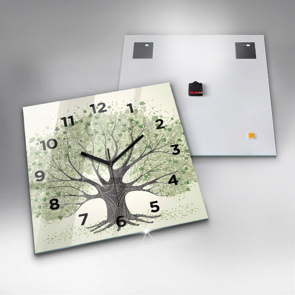 Reloj de pared cuadrado Árbol grande naturaleza