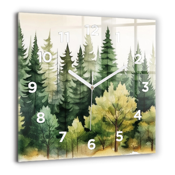 Reloj cuadrado Paisaje bosque