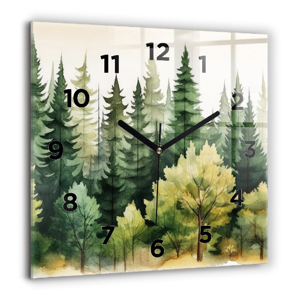 Reloj cuadrado Paisaje bosque