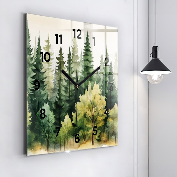 Reloj cuadrado Paisaje bosque