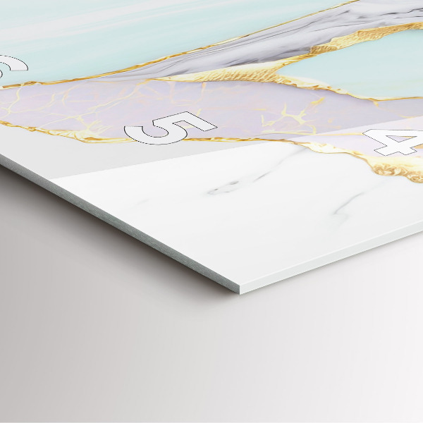 Reloj de pared cuadrado Mármol