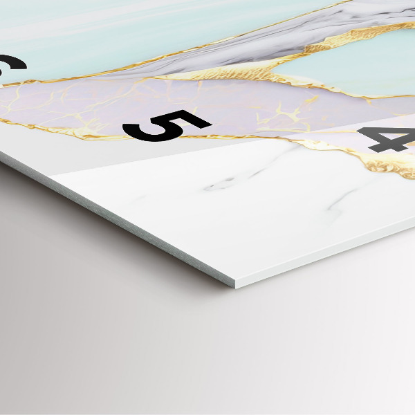 Reloj de pared cuadrado Mármol