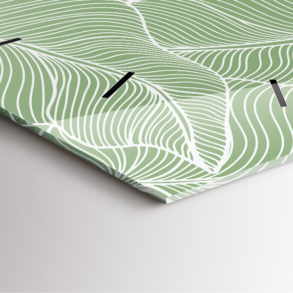 Reloj cuadrado Patrón de hojas en la naturaleza