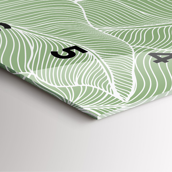 Reloj cuadrado Patrón de hojas en la naturaleza